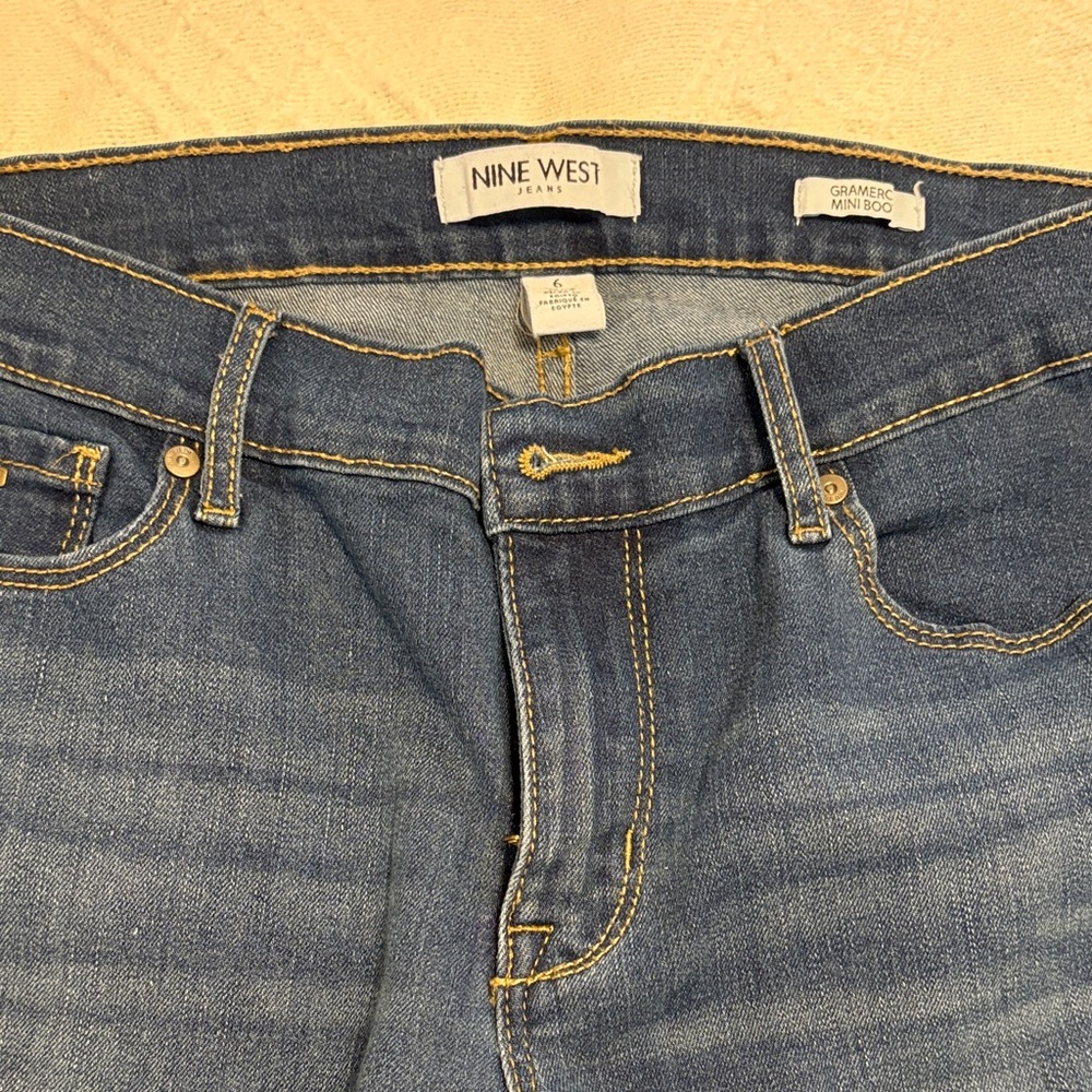 Nine West Denim Jeans with Yellow Stitching
